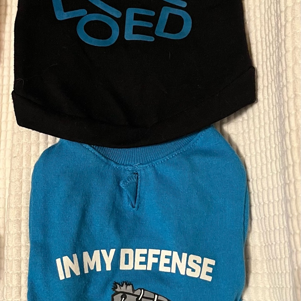 Blue and Black Dog Shirts